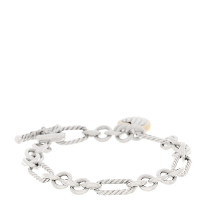 David Yurman Sterling Silver 18K Yellow Gold Cable Heart Charm Bracelet 1 of 4