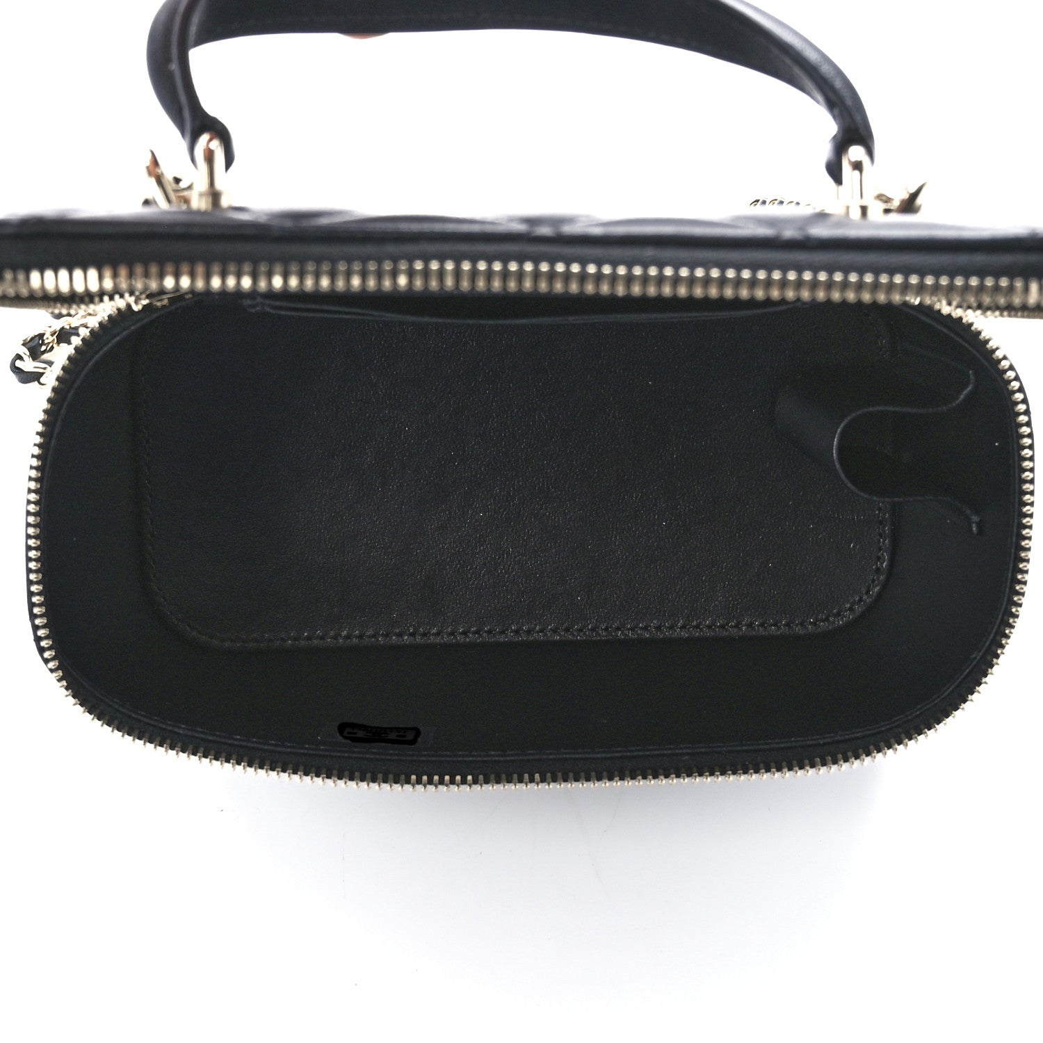 Chanel Lambskin Quilted Small Top Handle Vanity Case With Chain Black 5 of 13