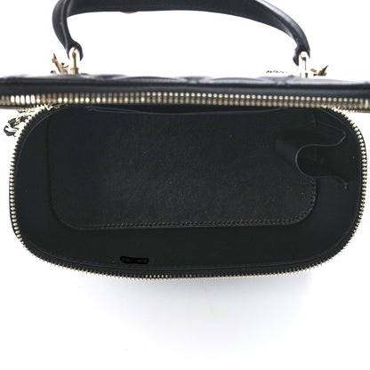 Chanel Lambskin Quilted Small Top Handle Vanity Case With Chain Black 5 of 13