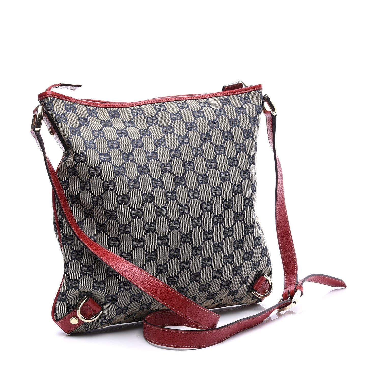 Monogram Abbey Messenger Bag Navy Red