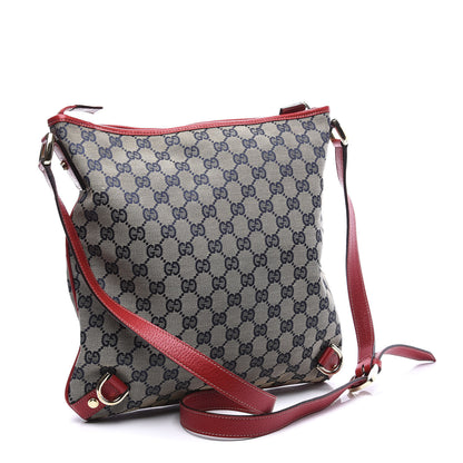 Gucci Monogram Abbey Messenger Bag Navy Red 2 of 9