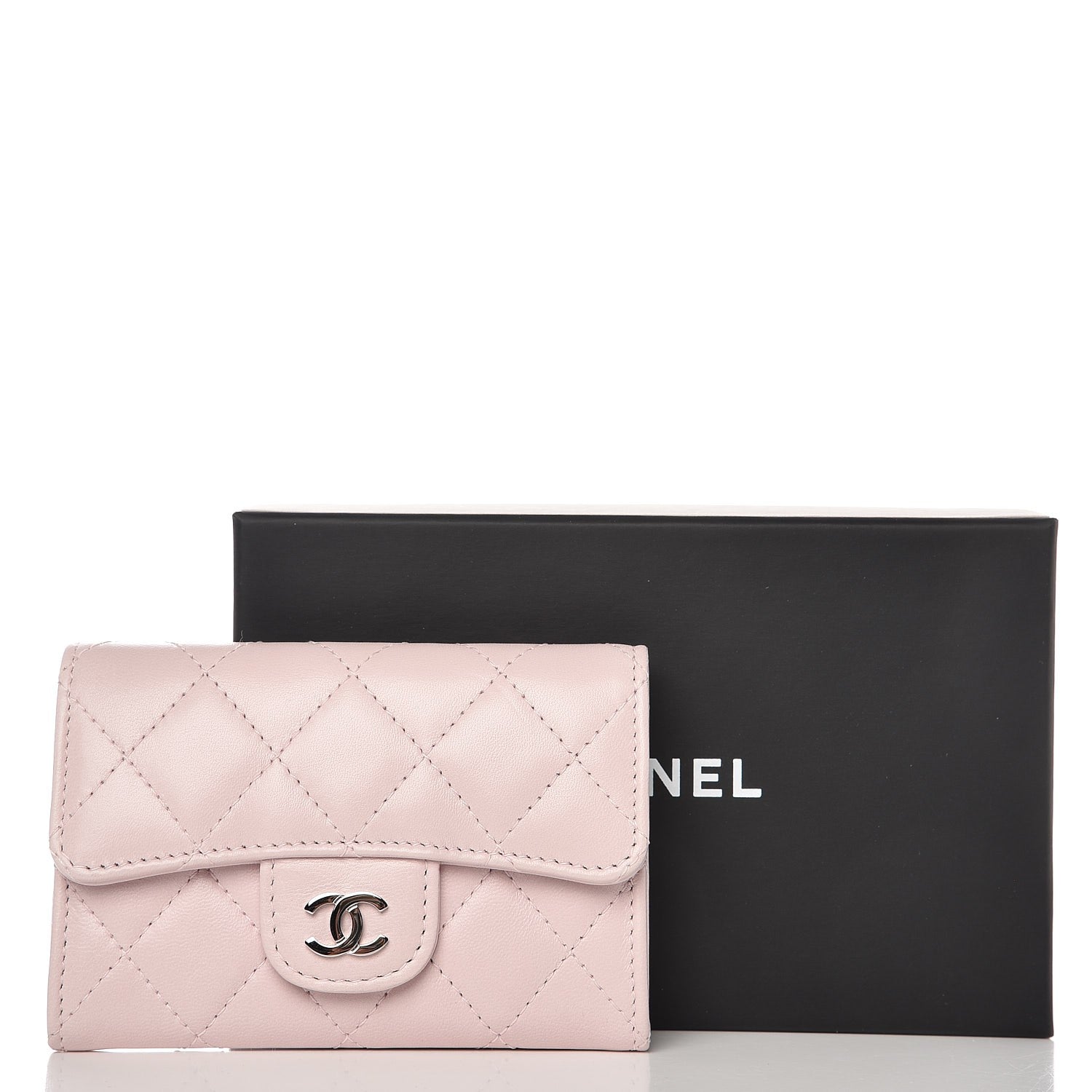 Chanel Lambskin Quilted Card Holder Light Pink 8 of 8