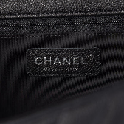 Chanel Caviar Chevron Quilted Large Puffy CC Flap Black 6 of 8