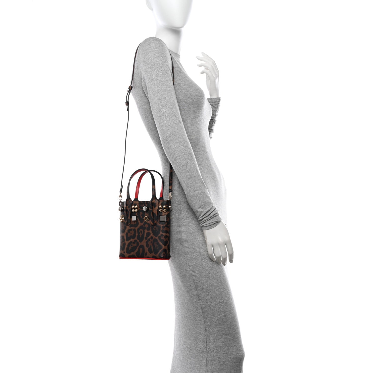 Christian Louboutin Calfskin Leopard Mini North South Cabata Tote Multicolor 2 of 9