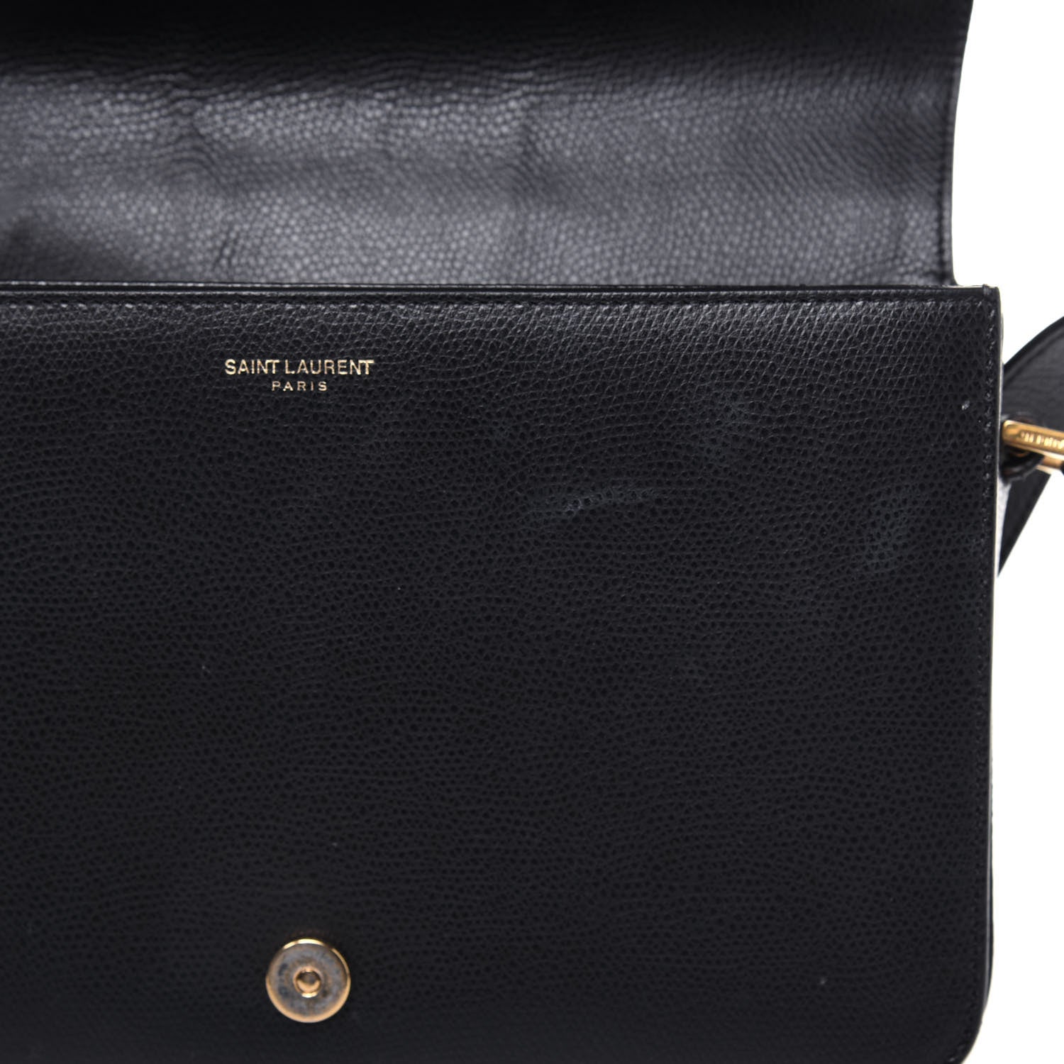 Saint Laurent Textured Calfskin Medium Classic Monogram Universite Bag Black 12 of 24