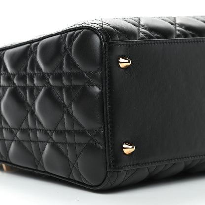 Christian Dior Lambskin Cannage Medium Lady Dior Black 8 of 9
