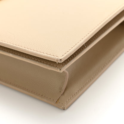 Saint Laurent Grain De Poudre Classic Monogram Kate Clutch Porcellana 9 of 11
