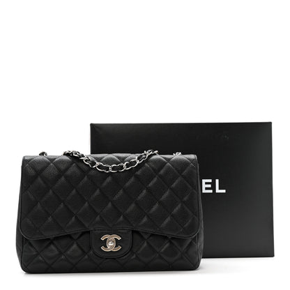 Chanel Caviar Quilted Jumbo Single Flap Black 15 of 15