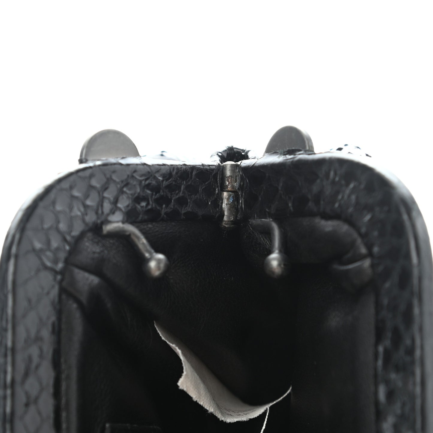 Snakeskin Clutch Black
