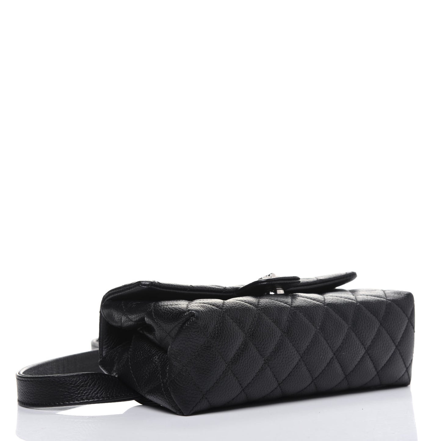 Grained Calfskin Quilted 2.55 Reissue Flap Belt Bag Clutch Black