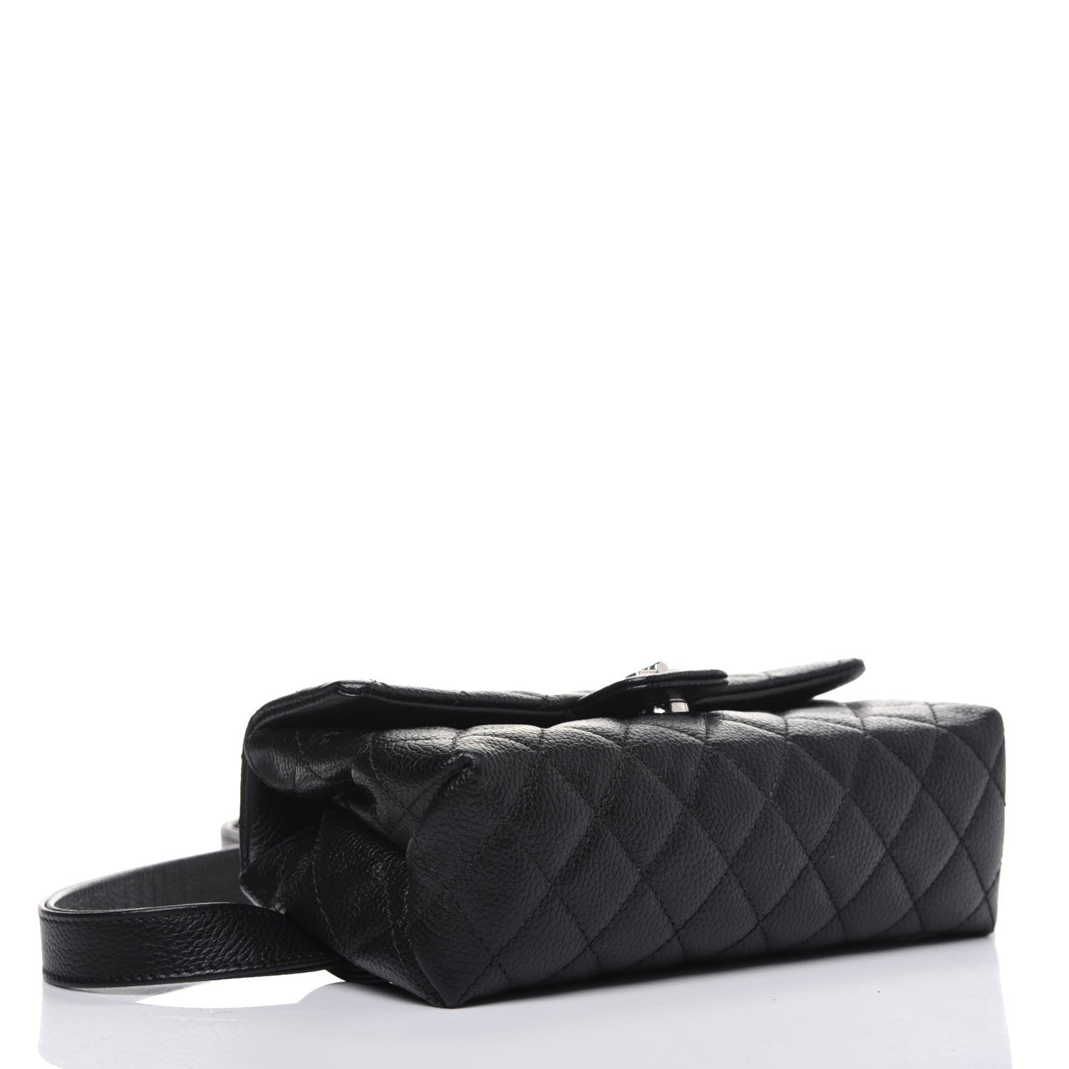 Chanel Grained Calfskin Quilted 2.55 Reissue Flap Belt Bag Clutch Black 4 of 11