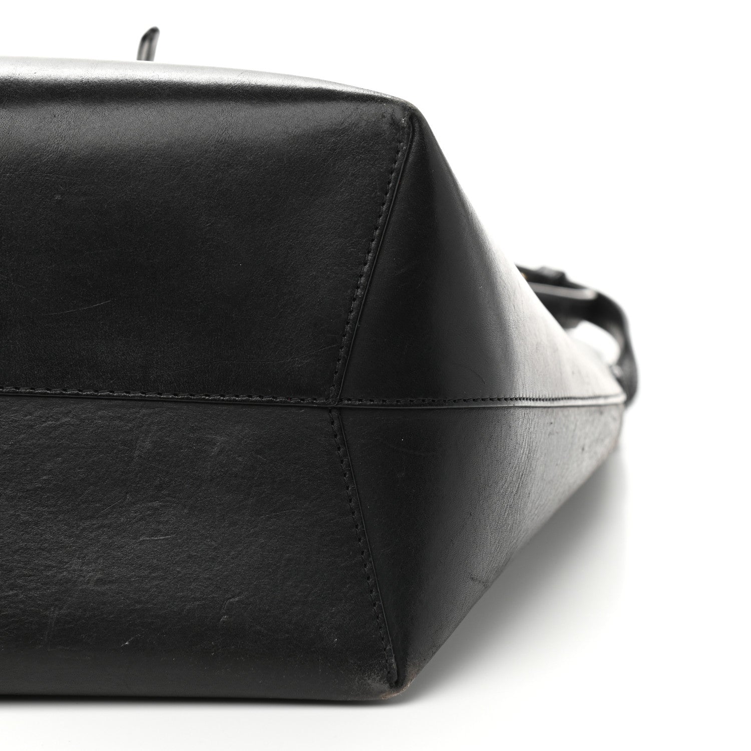 Mansur Gavriel Vegetable Tanned Calfskin Bucket Bag Black Flamma 9 of 17
