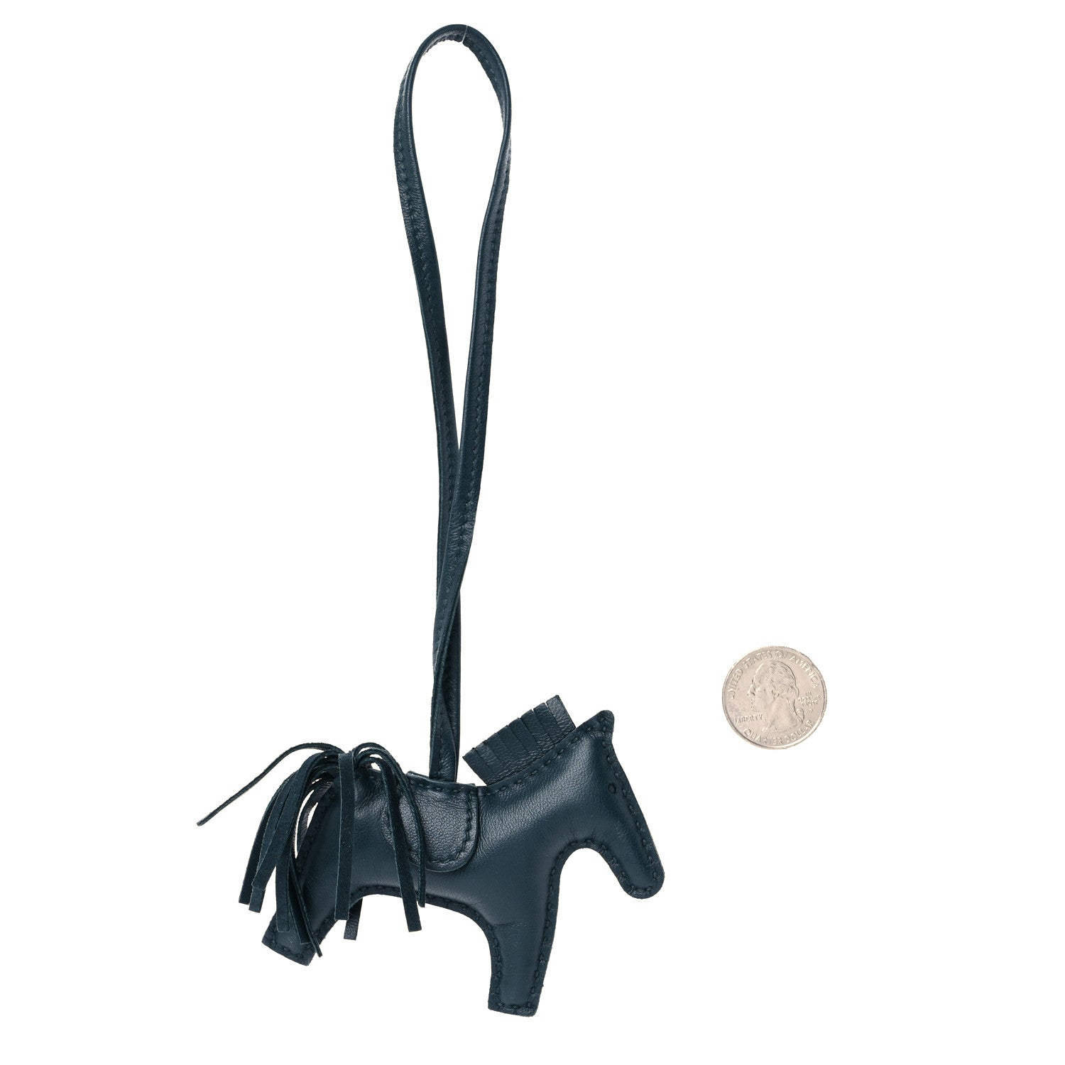 Hermes Milo Lambskin Grigri Rodeo Horse Bag Charm PM Vert Cypress 2 of 3