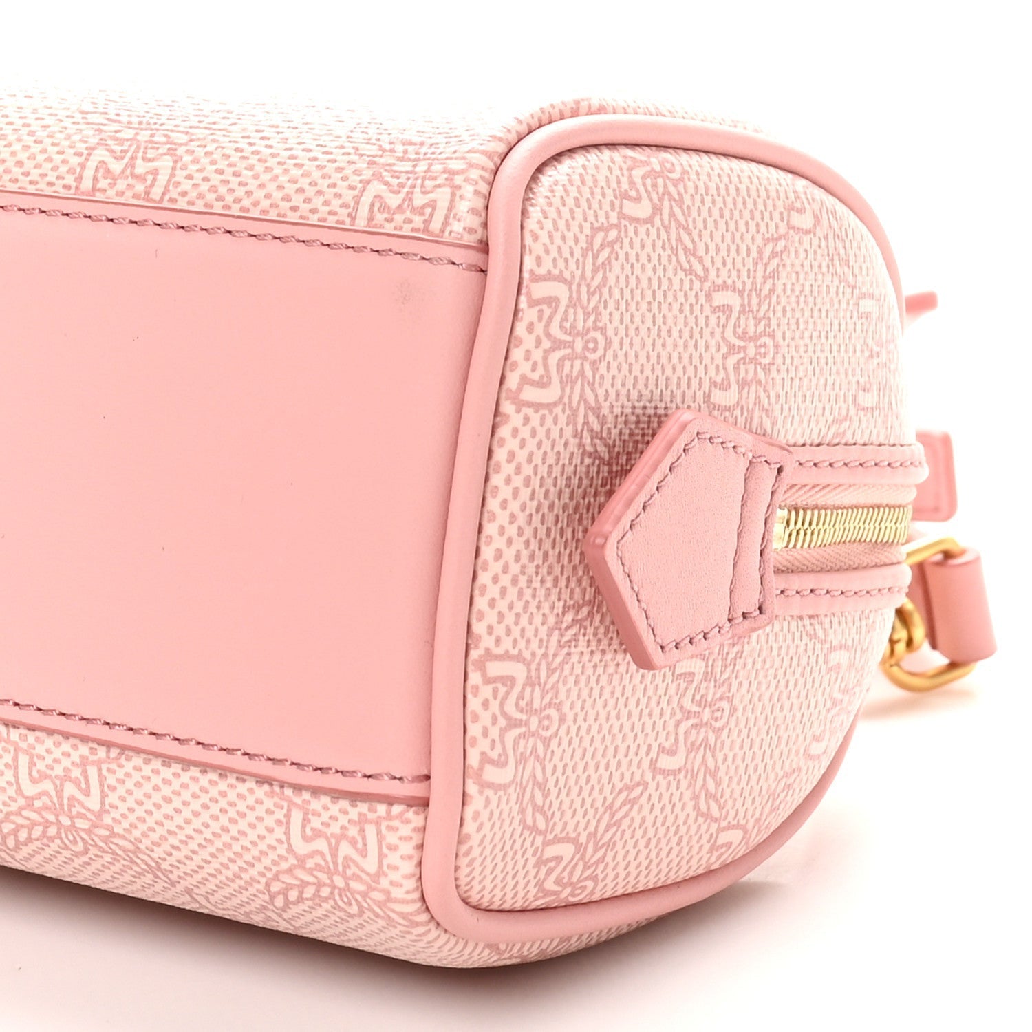 MCM Lauretos Nappa Mini Ella Boston Bag Silver Pink 9 of 9
