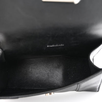 Balenciaga Grained Calfskin Hourglass Top Handle Bag XS Black 5 of 12