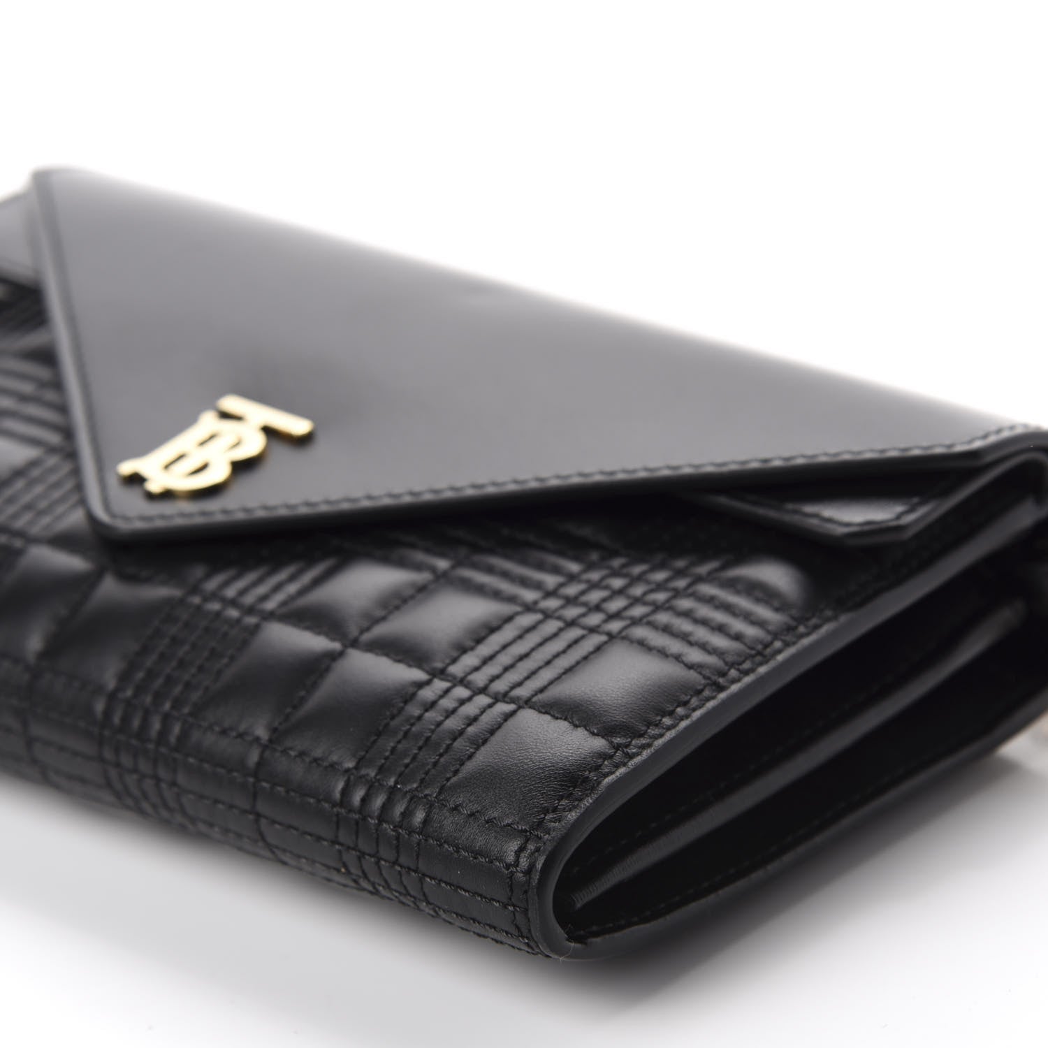 Burberry Lambskin Quilted Wallet With Detachable Strap Black 7 of 10