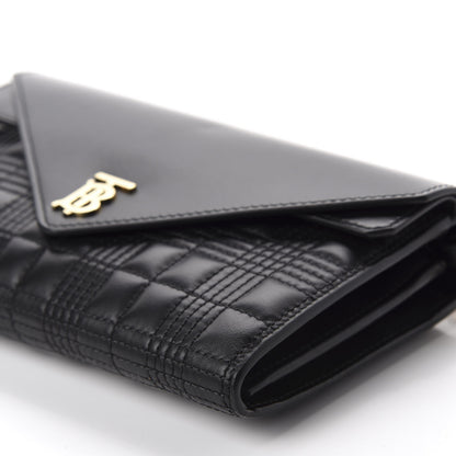 Burberry Lambskin Quilted Wallet With Detachable Strap Black 7 of 10