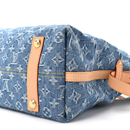 Louis Vuitton Monogram Denim CarryAll MM Blue 9 of 10