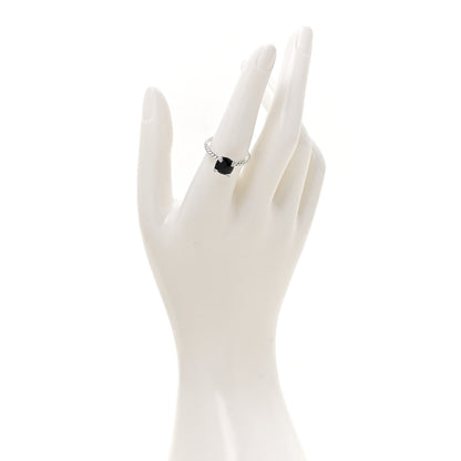 David Yurman Sterling Silver Diamond Black Onyx 8mm Chatelaine Ring 55 7.25 2 of 5