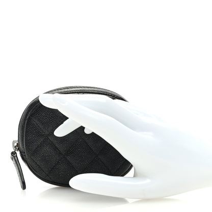 Chanel Caviar Quilted Zip Around Classic Coin Purse Black 2 of 8