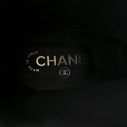 Chanel Suede Calfskin CC Short Boots 37.5 Black 8 of 10
