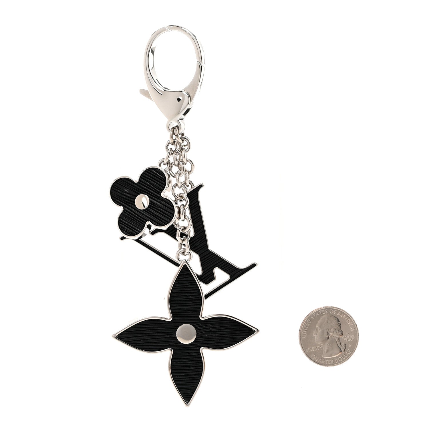 Louis Vuitton Electric Epi Fleur d'Epi Bag Charm Black 2 of 5