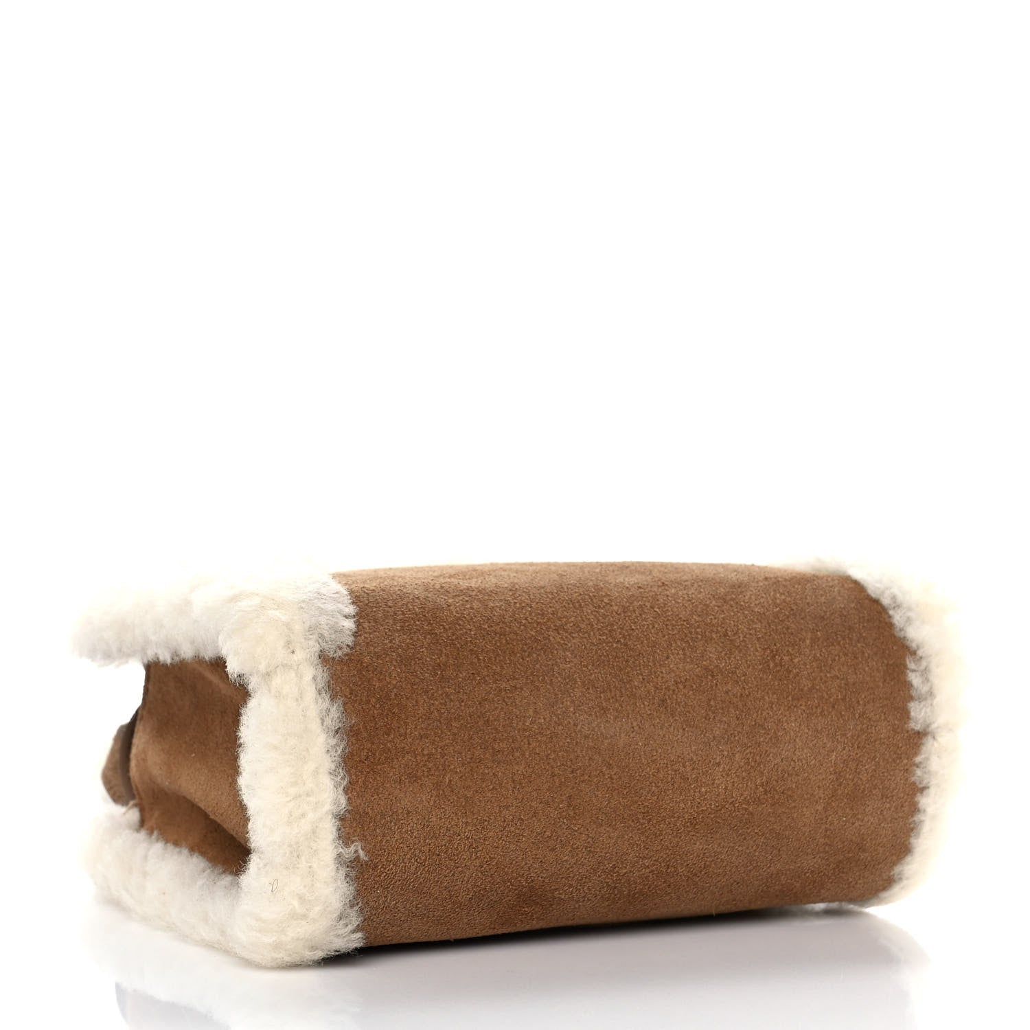 Telfar X UGG Suede Shearling Small Shopping Bag Chestnut 3 of 9