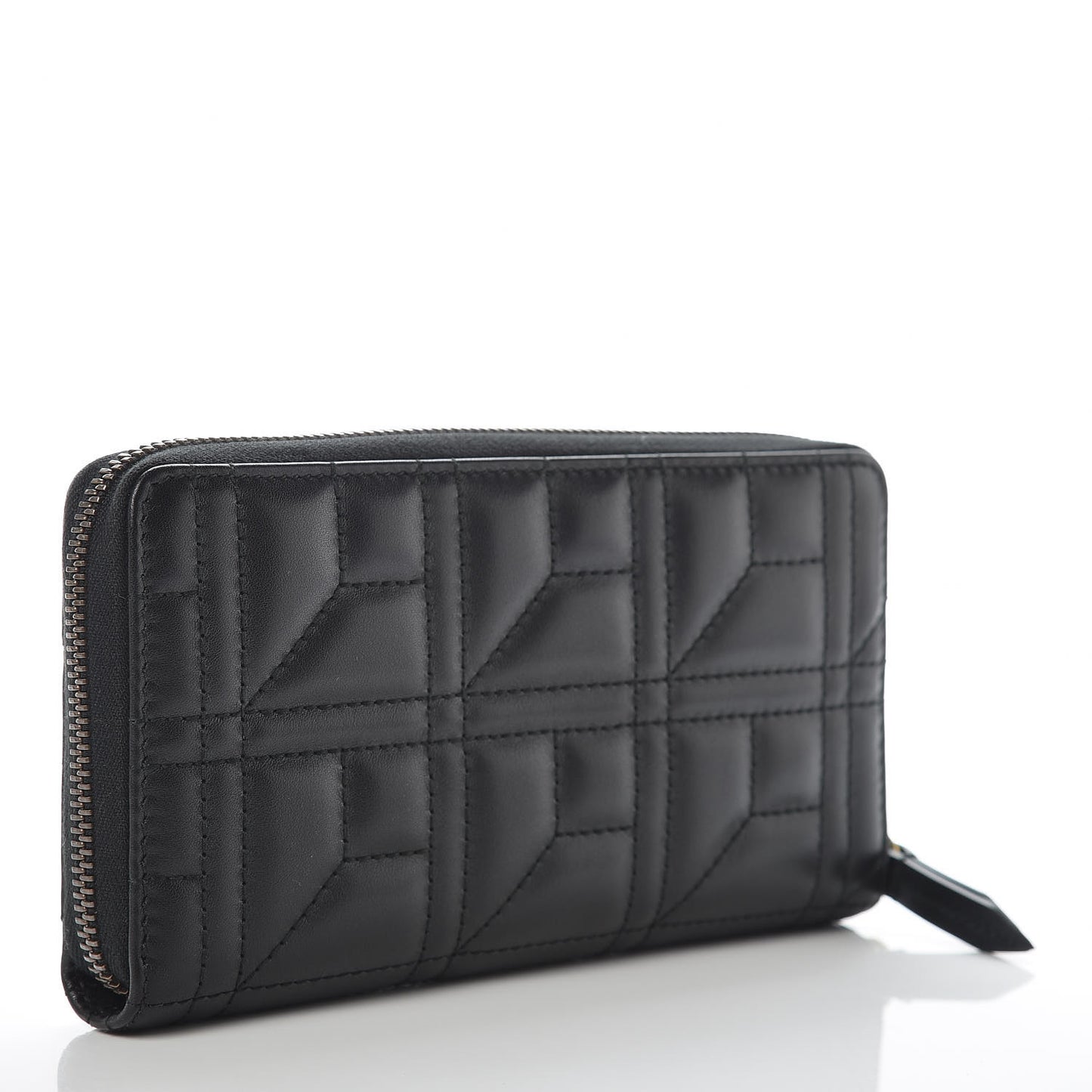 Calfskin Matelasse Pearly GG Marmont Zip Around Wallet Black