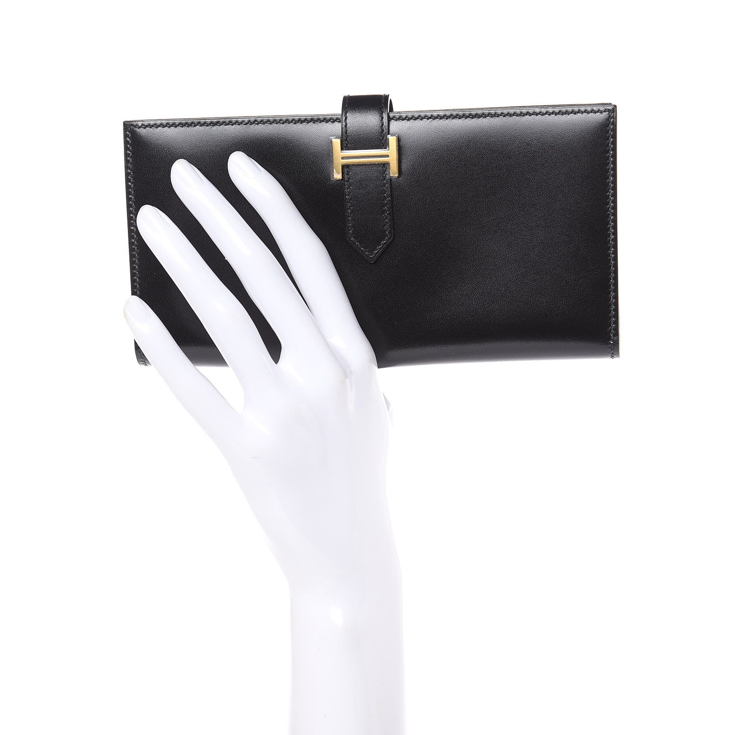 Hermes Box Bearn Gusset Wallet Black 2 of 6