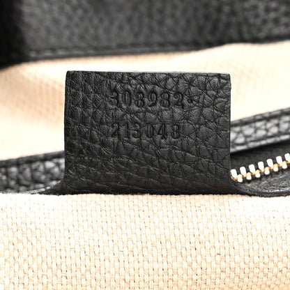 Gucci Pebbled Calfskin Medium Soho Chain Shoulder Bag Black 7 of 9