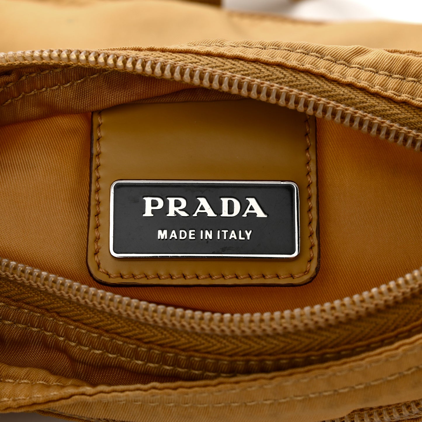 Nylon Vela Flat Messenger Bag Senape