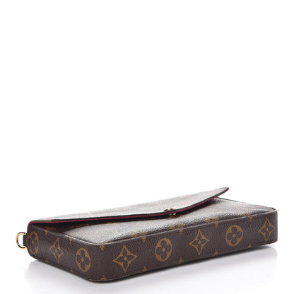 Louis Vuitton Monogram Pochette Felicie Chain Wallet Fuchsia 4 of 13