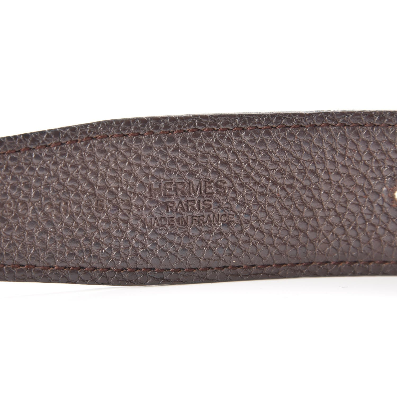Hermes Box Togo 32mm Belt Strap 80 Black Chocolate 9 of 10