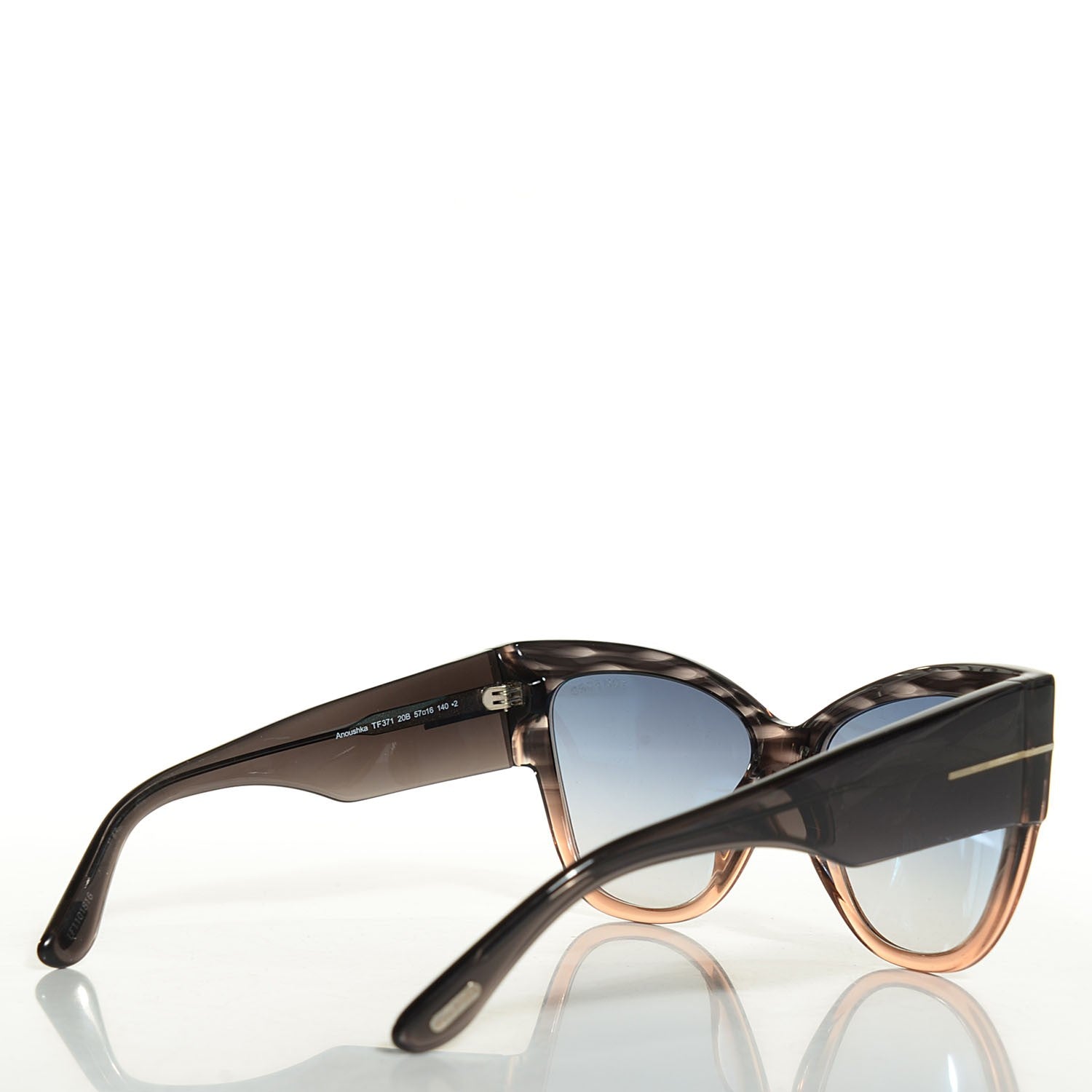 Tom Ford Anoushka Sunglasses TF371 Melange Grey Peach 7 of 10