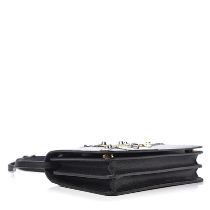 Prada Saffiano Robot Crossbody Wallet Black 4 of 10