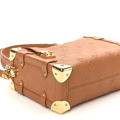 Louis Vuitton Calfskin Debossed Monogram Side Trunk Tan 8 of 9
