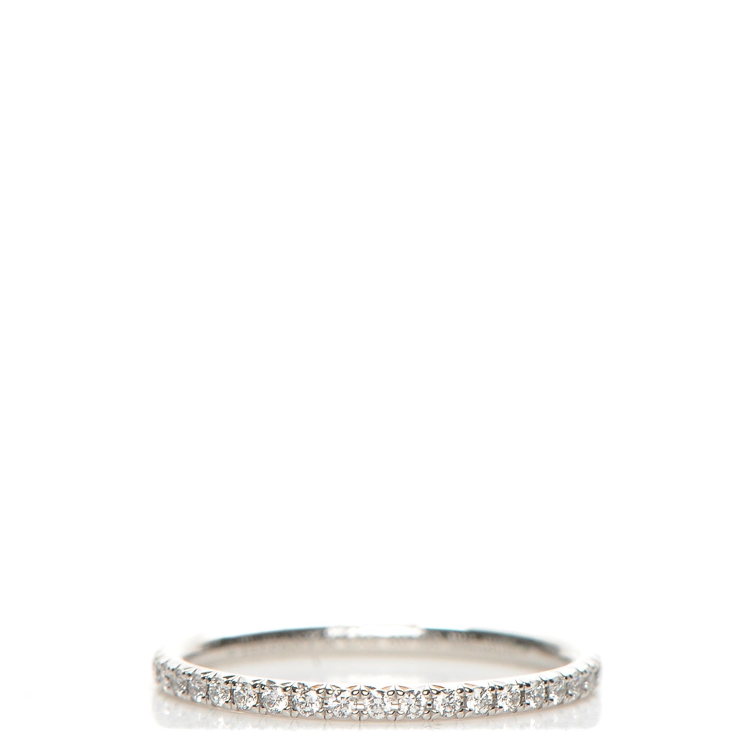 Tiffany 18K White Gold Diamond Metro Ring 5 1 of 5
