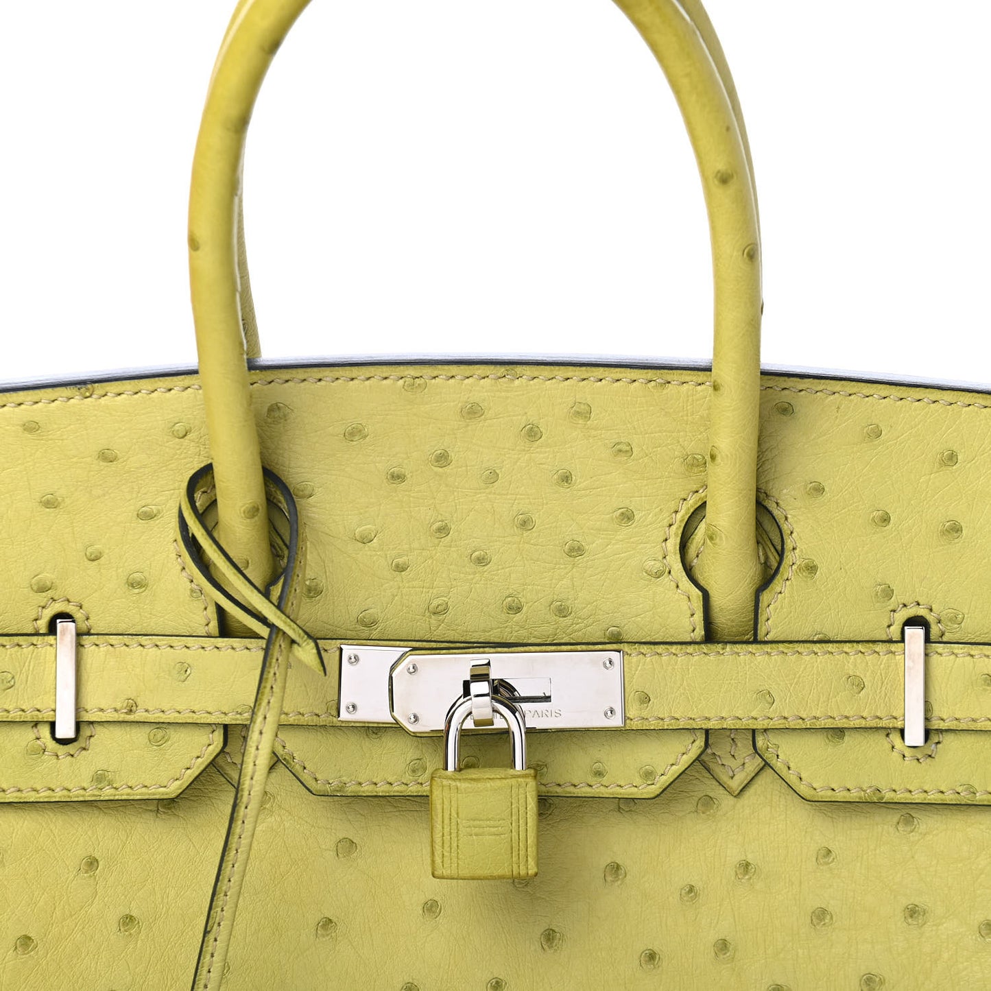 Ostrich Birkin 30 Vert Anis