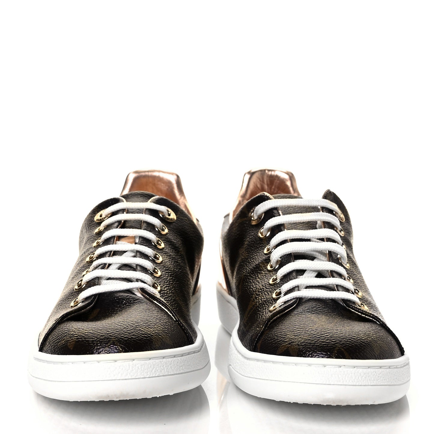 Patent Monogram Frontrow Sneakers 39.5 Rose Gold