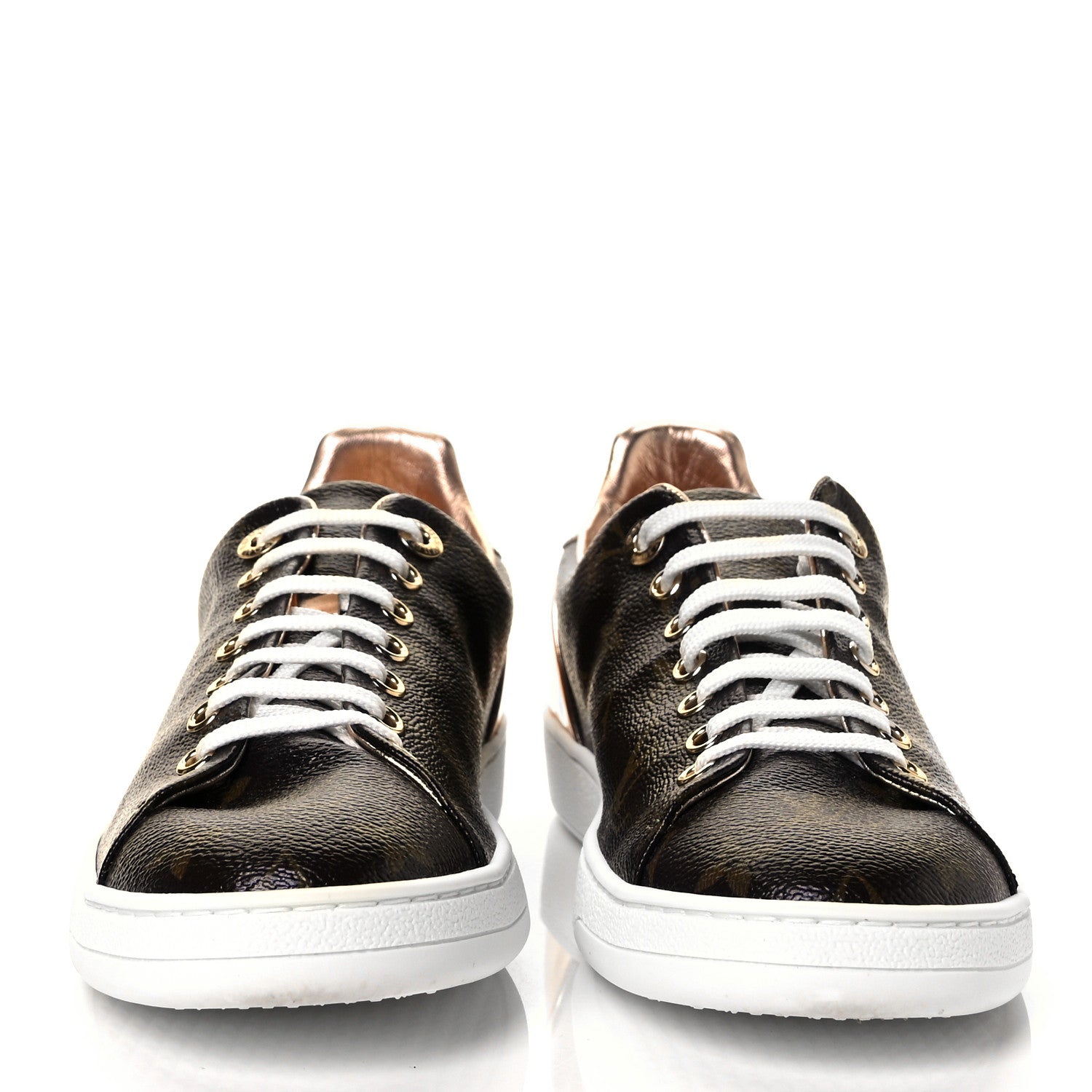 Louis Vuitton Patent Monogram Frontrow Sneakers 39.5 Rose Gold 2 of 9