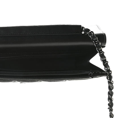 Chanel Lambskin Quilted Wallet On Chain WOC So Black 5 of 8