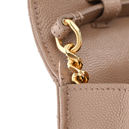 Saint Laurent Grain De Poudre Matelasse Chevron Monogram Chain Wallet Fard 9 of 13
