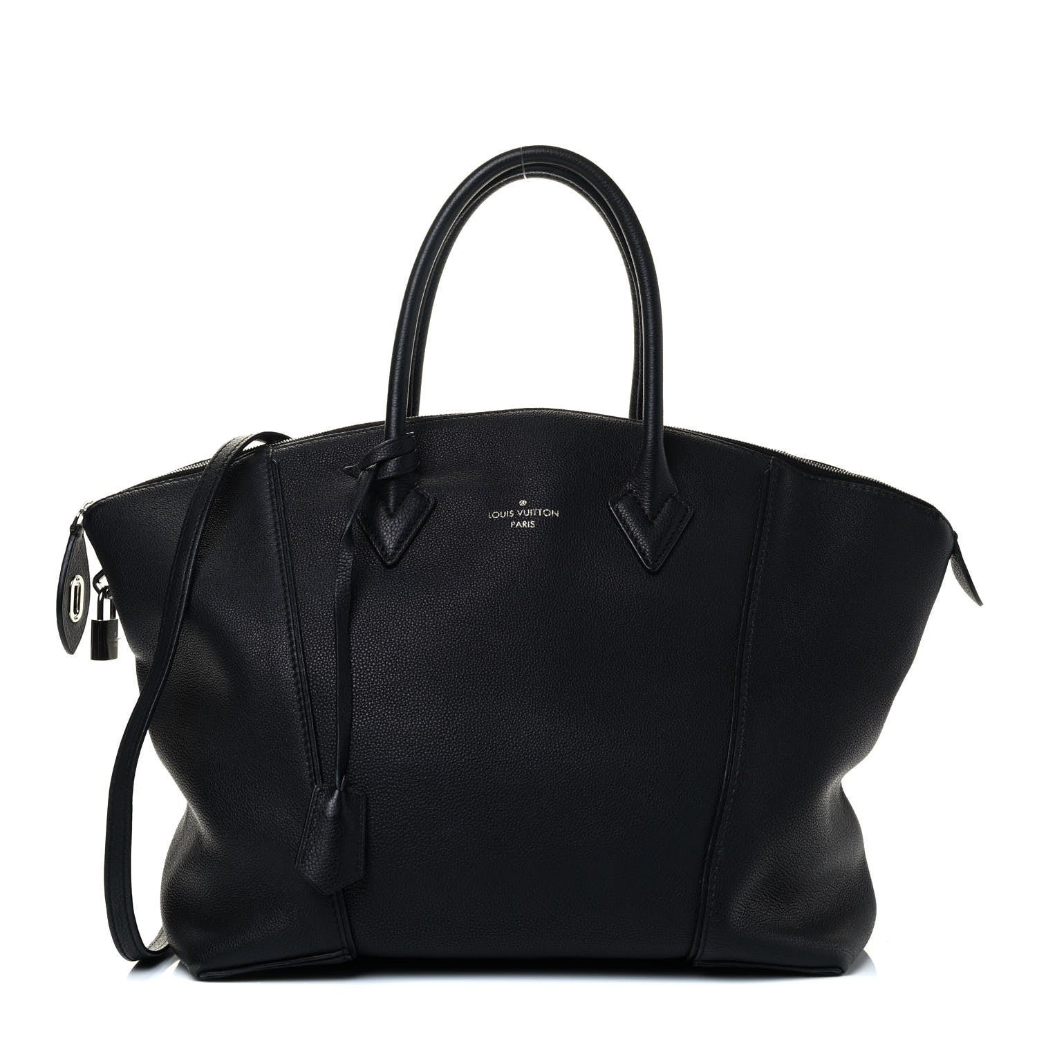 Louis Vuitton Veau Cachemire Soft Lockit MM Black 1 of 4