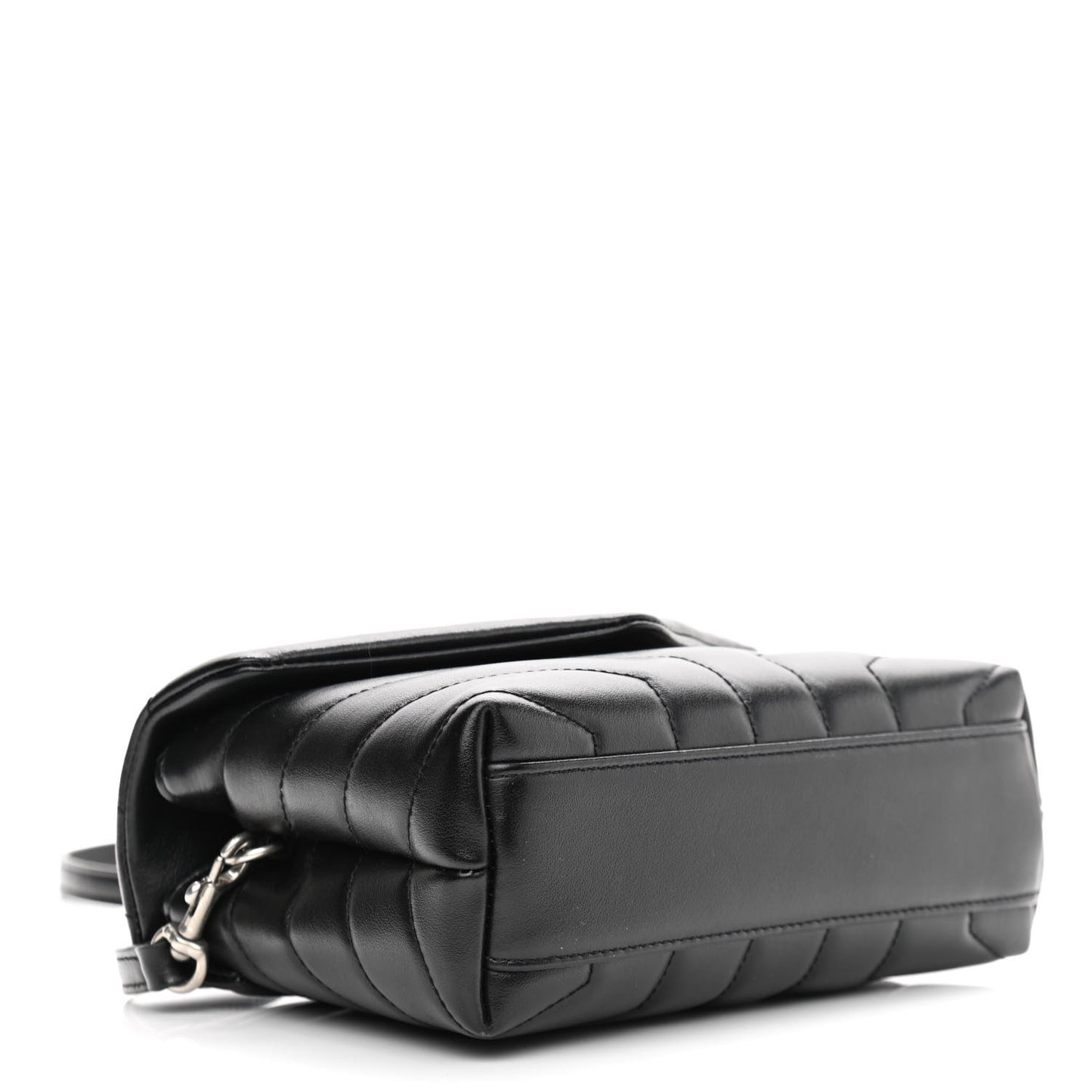 Calfskin Y Quilted Monogram Toy Loulou Crossbody Bag Black