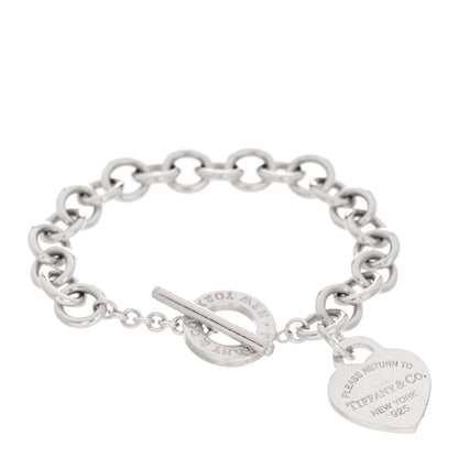 Tiffany Sterling Silver Heart Tag Toggle Bracelet 1 of 5