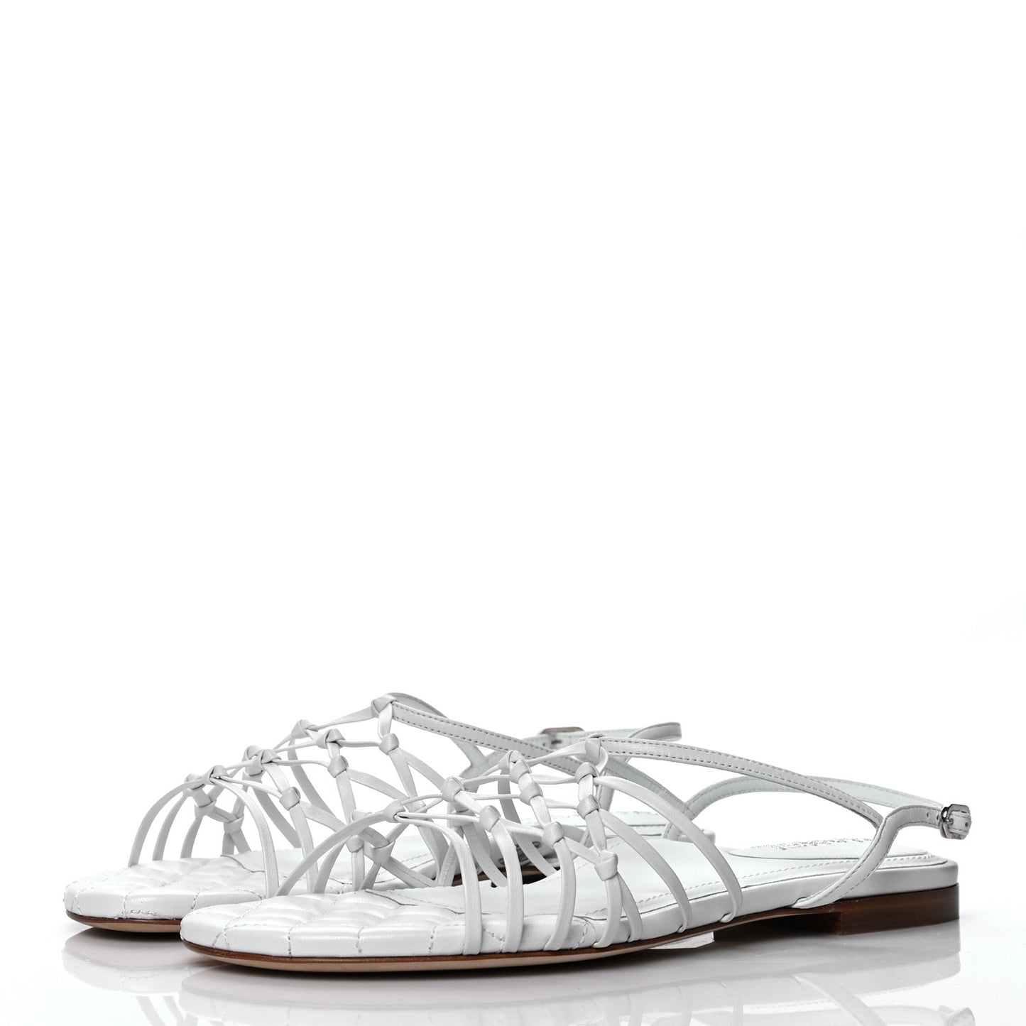 Lambskin CC Sandals 39 White