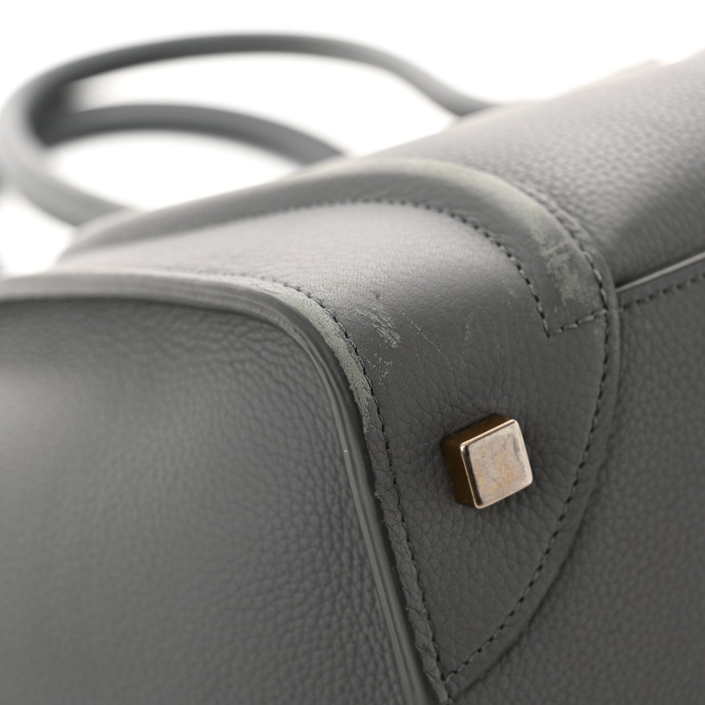 Drummed Calfskin Mini Luggage Kohl
