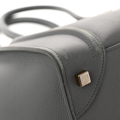 Celine Drummed Calfskin Mini Luggage Kohl 19 of 20