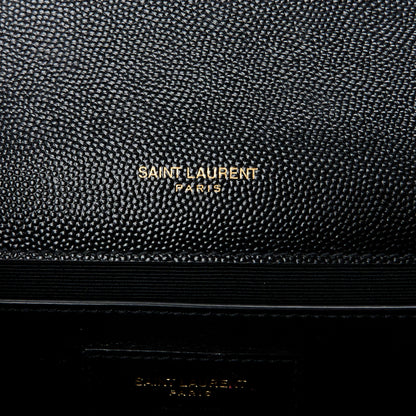 Saint Laurent Grain De Poudre Medium Classic Monogram Kate Satchel Black 6 of 12