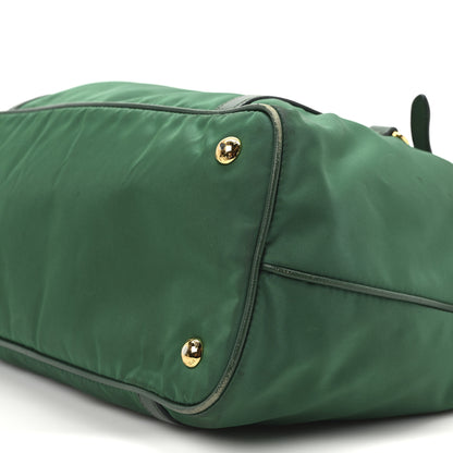 Prada Tessuto Nylon Saffiano Tote Oleandro 10 of 10